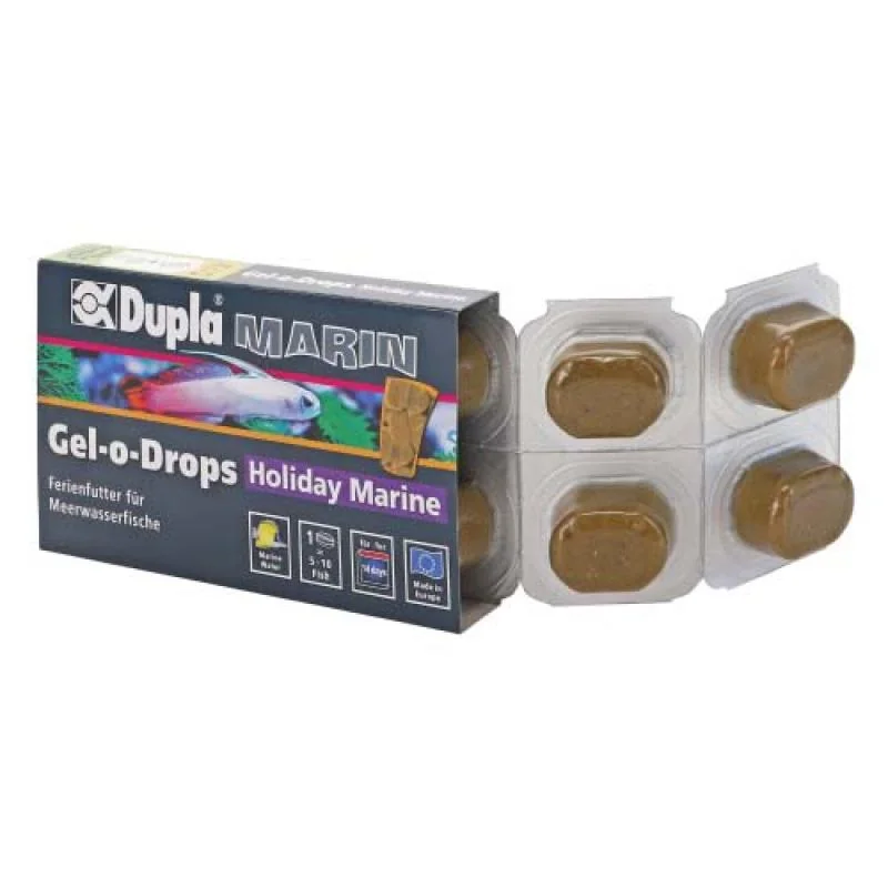 DUPLA Marin Gel-o-Drops Holiday - Dovolenkové želé krmivo pre morské ryby 6x5g 