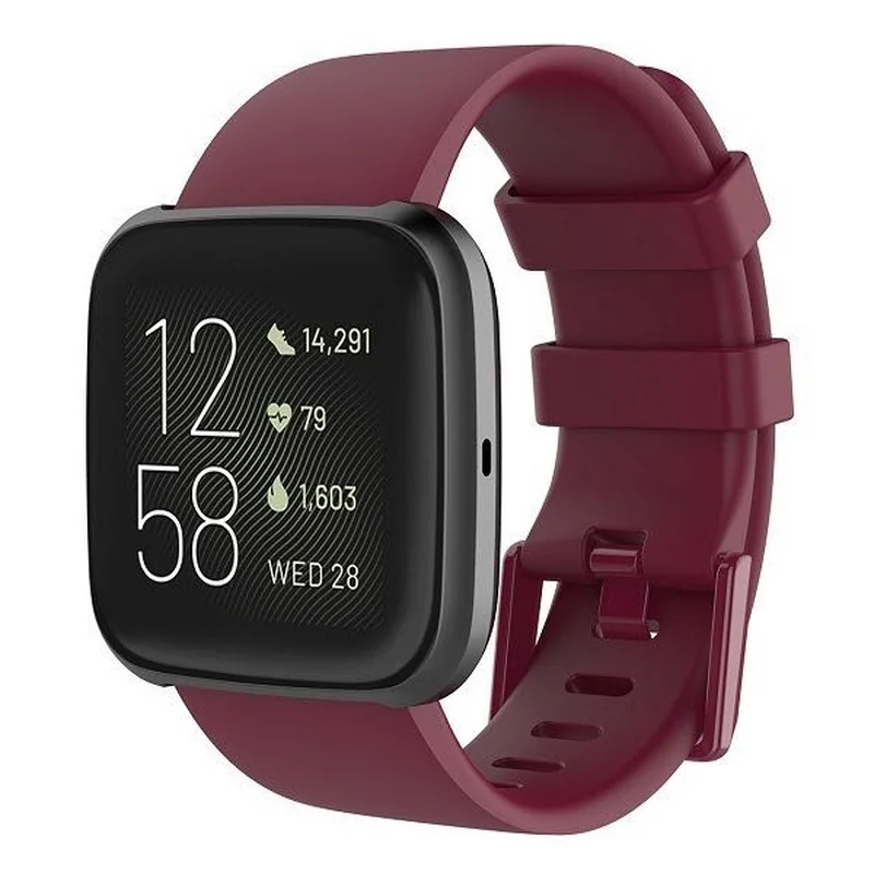 BStrap Silicone (Large) remienok na Fitbit Versa / Versa 2 wine red