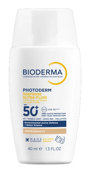 BIODERMA Photoderm XDefense tónovaná ultrafluidná ochrana SPF 50+ svetlá 1×40 ml, ultrafluidná ochrana na tvár