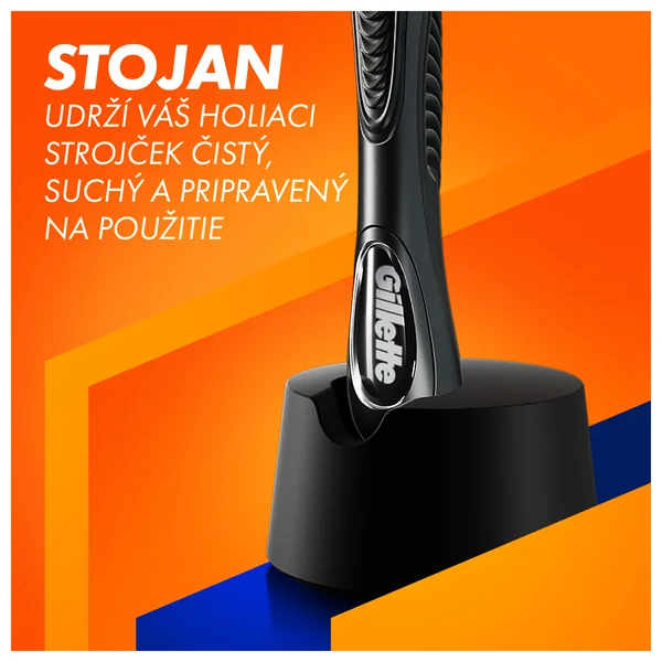 Gillette Fusion5 holiaci strojček so stojanom + hlavice 5ks 1×1, holiaci strojček