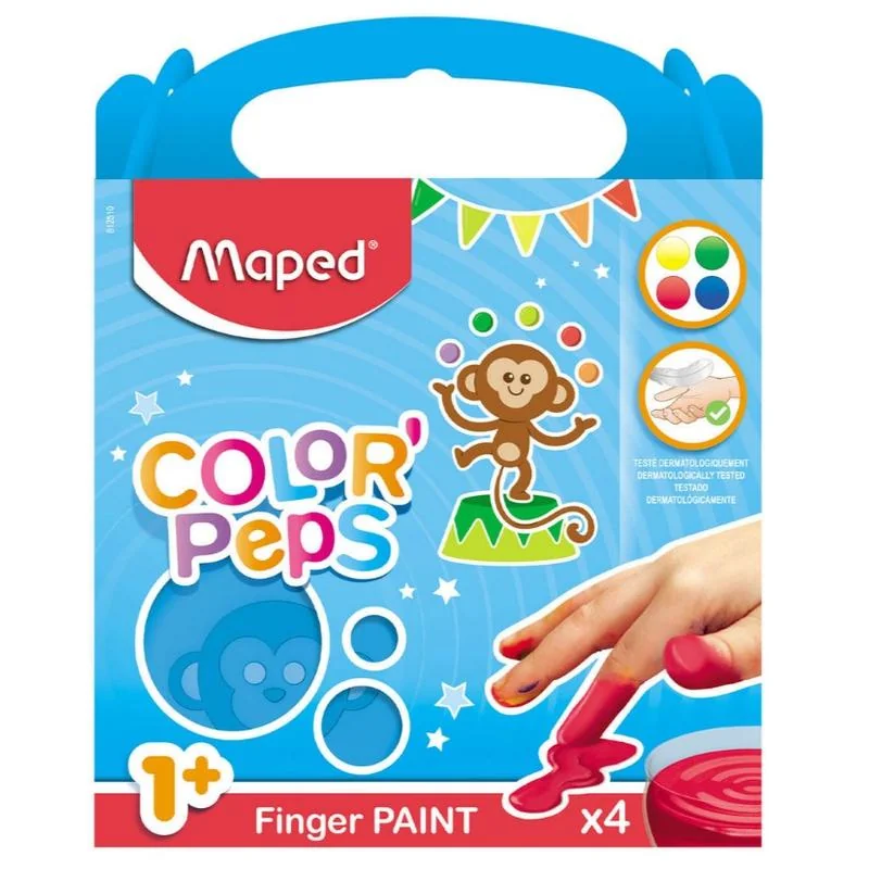 Farby na prsty pre deti Colorpops 4 farby Maped