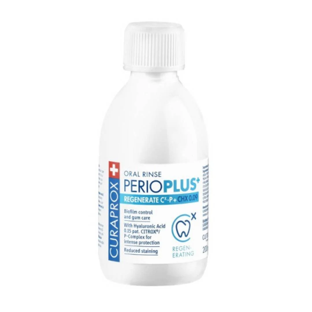 CURAPROX Perio Plus+ Regenerate ústna voda, 0,09 % chlórhexidín, 200ml