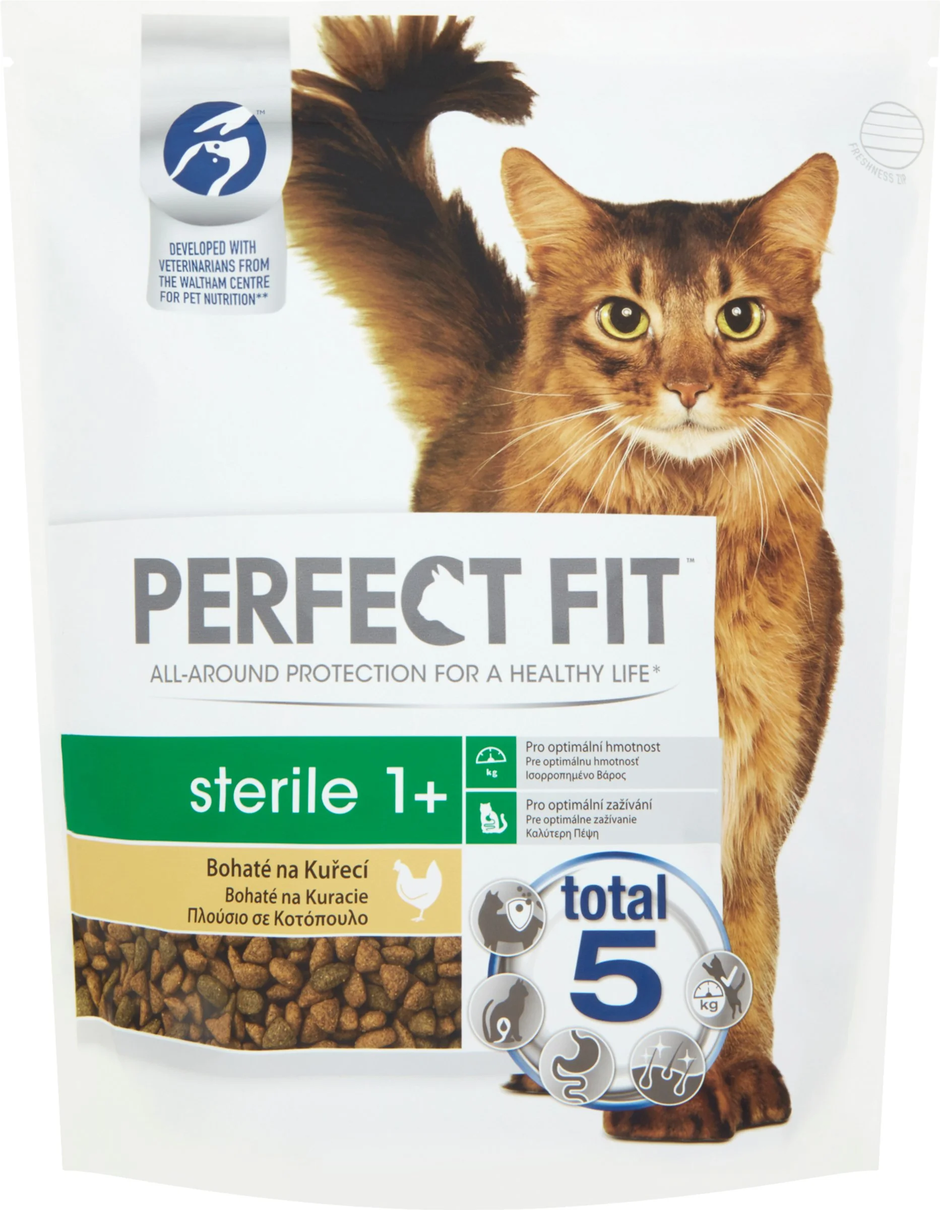 PERFECT FIT granule bohaté na kuracie 1×1,4 kg, pre dospelé kastrované mačky