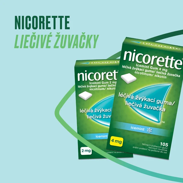 Nicorette® Icemint Gum 2 mg 1×105 ks, žuvačky