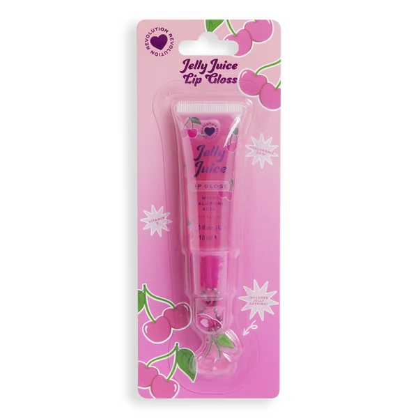 I♥Revolution, Jelly Juice Lip Tubes - Cherry 1×10 ml, lesk na pery