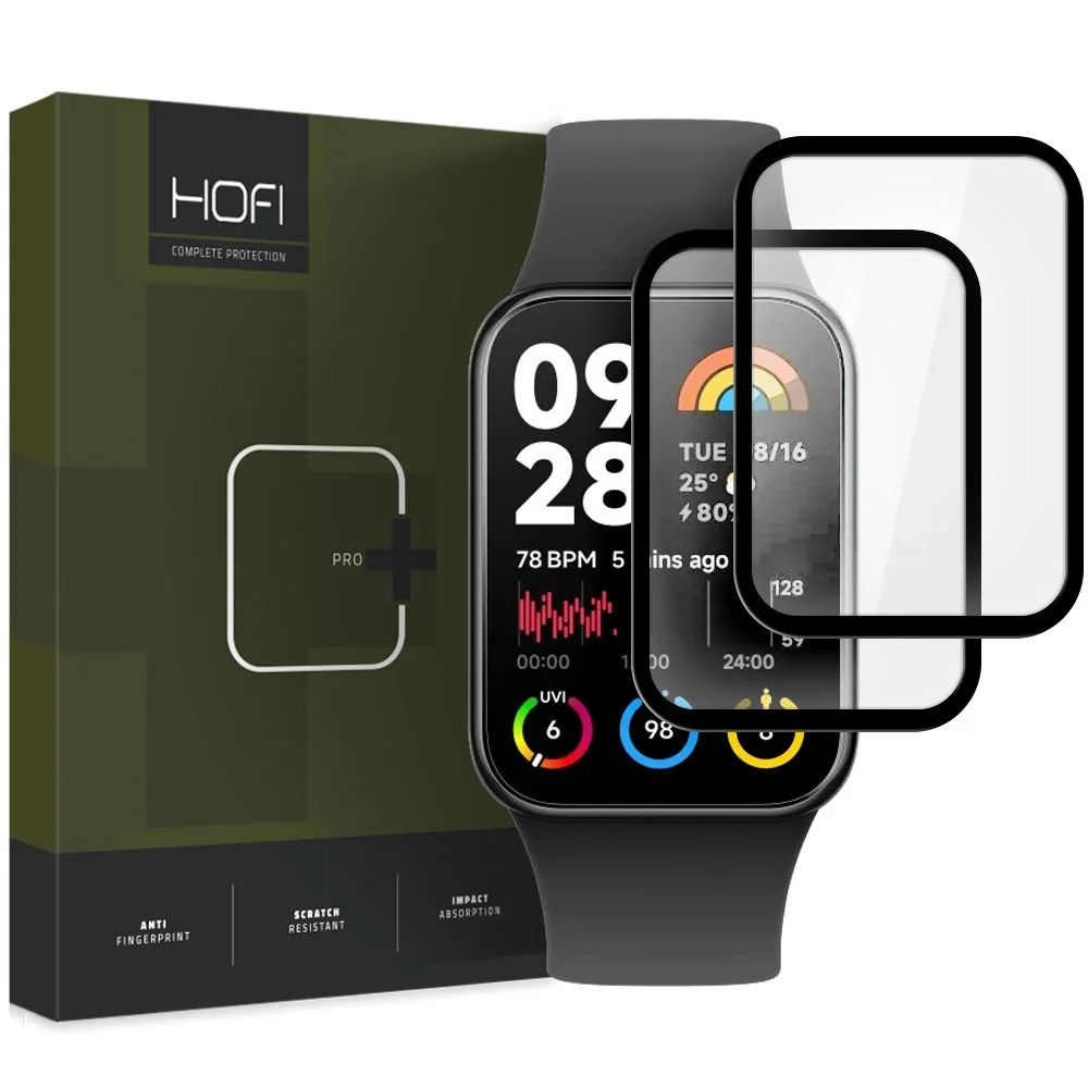 HOFI Hybrid 2x ochranné sklo na Xiaomi Smart Band 8 Pro, čierne 