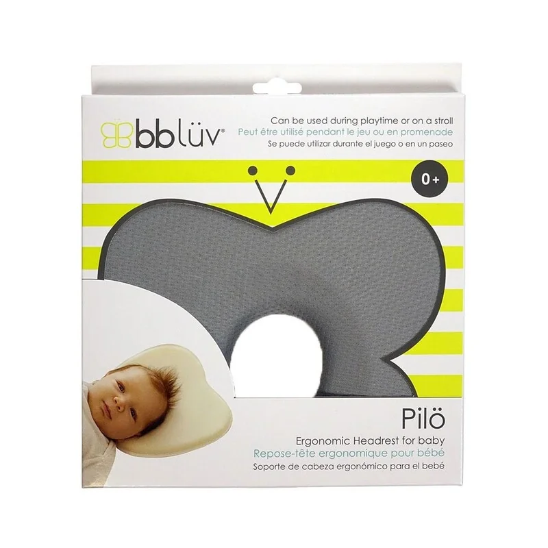 BBLÜV - Pilö Ergonomická opierka hlavy sivá 