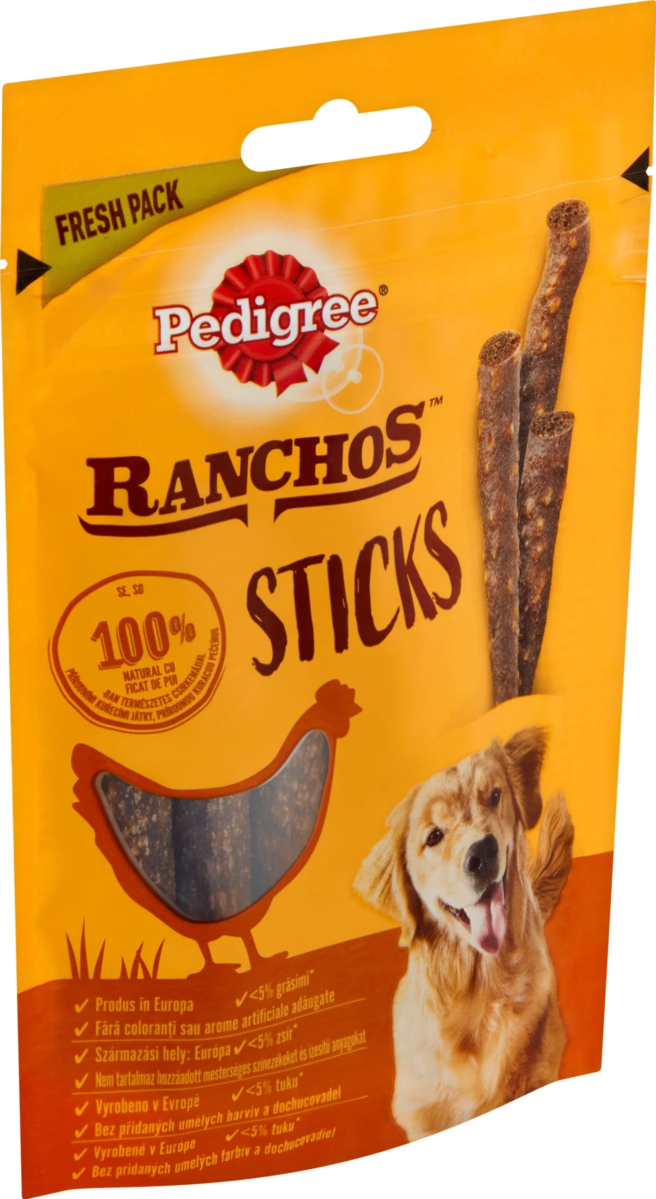 PEDIGREE pochúťka Ranchos Kuracie tyčinky 60g 1×60 g, pochúťka pre psy