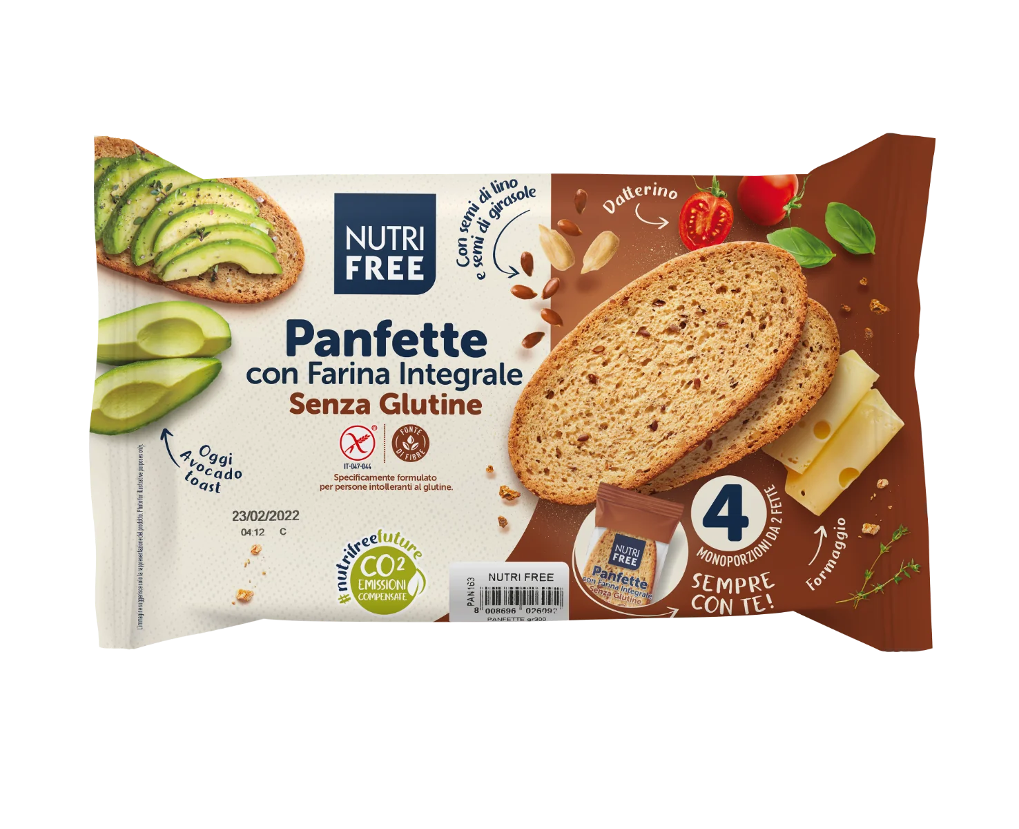 Nutrifree Panfette Integrale - domáci chlieb krájaný celozrnný