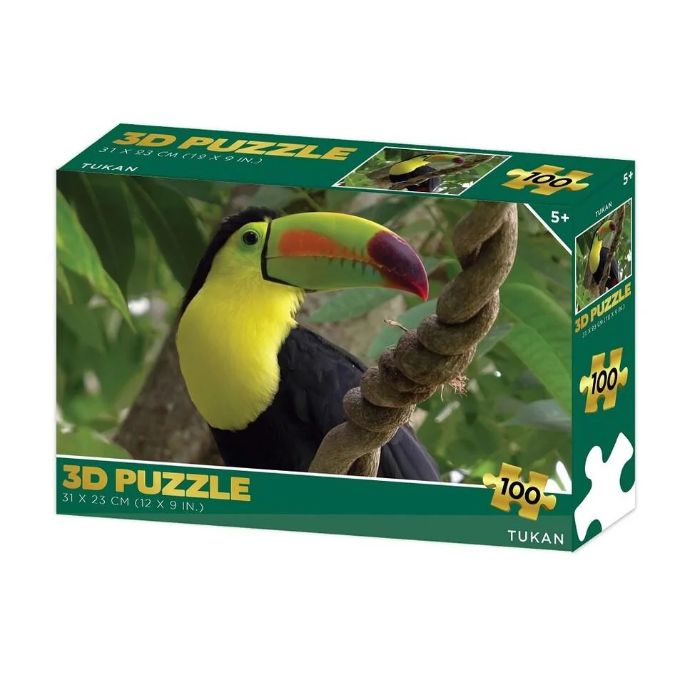 Puzzle 3D Tukan 100 dielikov