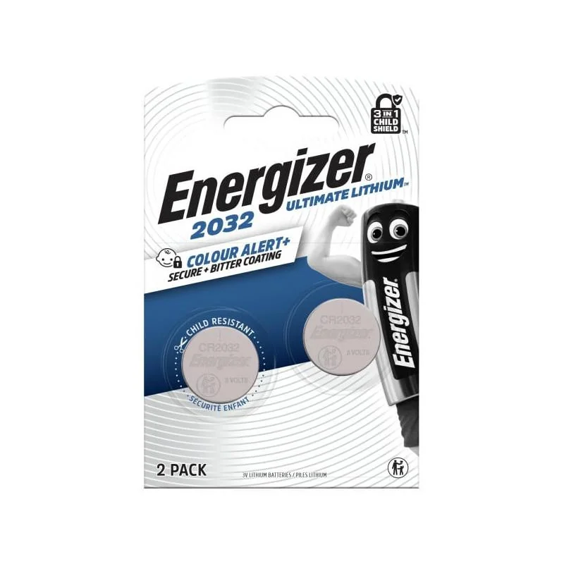 Energizer Ultimate Lithium gombíková batéria CR2032 2ks, technológia Color Alert E304206200