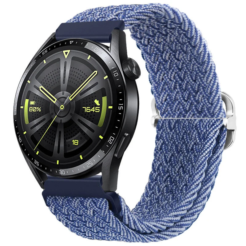 BStrap Braid Nylon remienok na Garmin Vivoactive 5 blue white