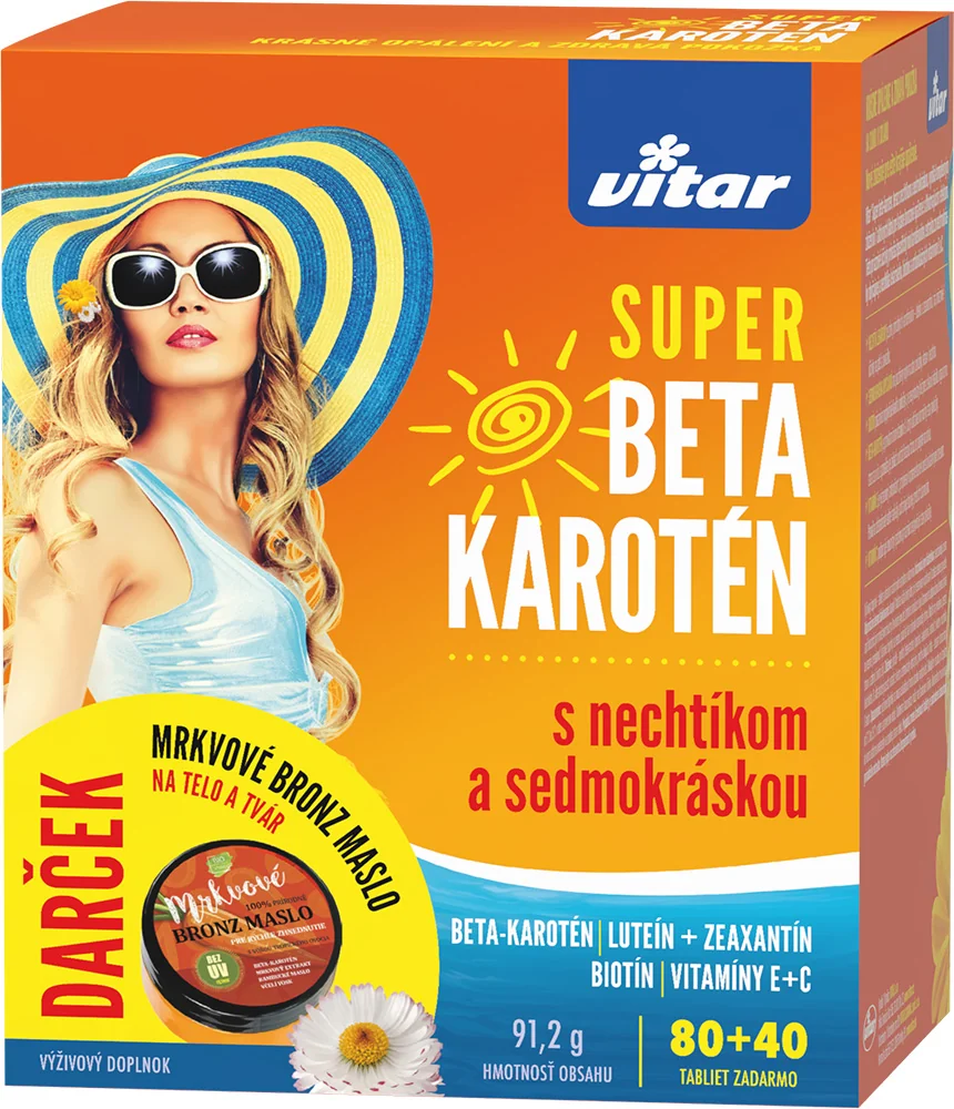 VITAR Super Beta-karotén s nechtíkom s príbalom Mrkvovým bronz maslom