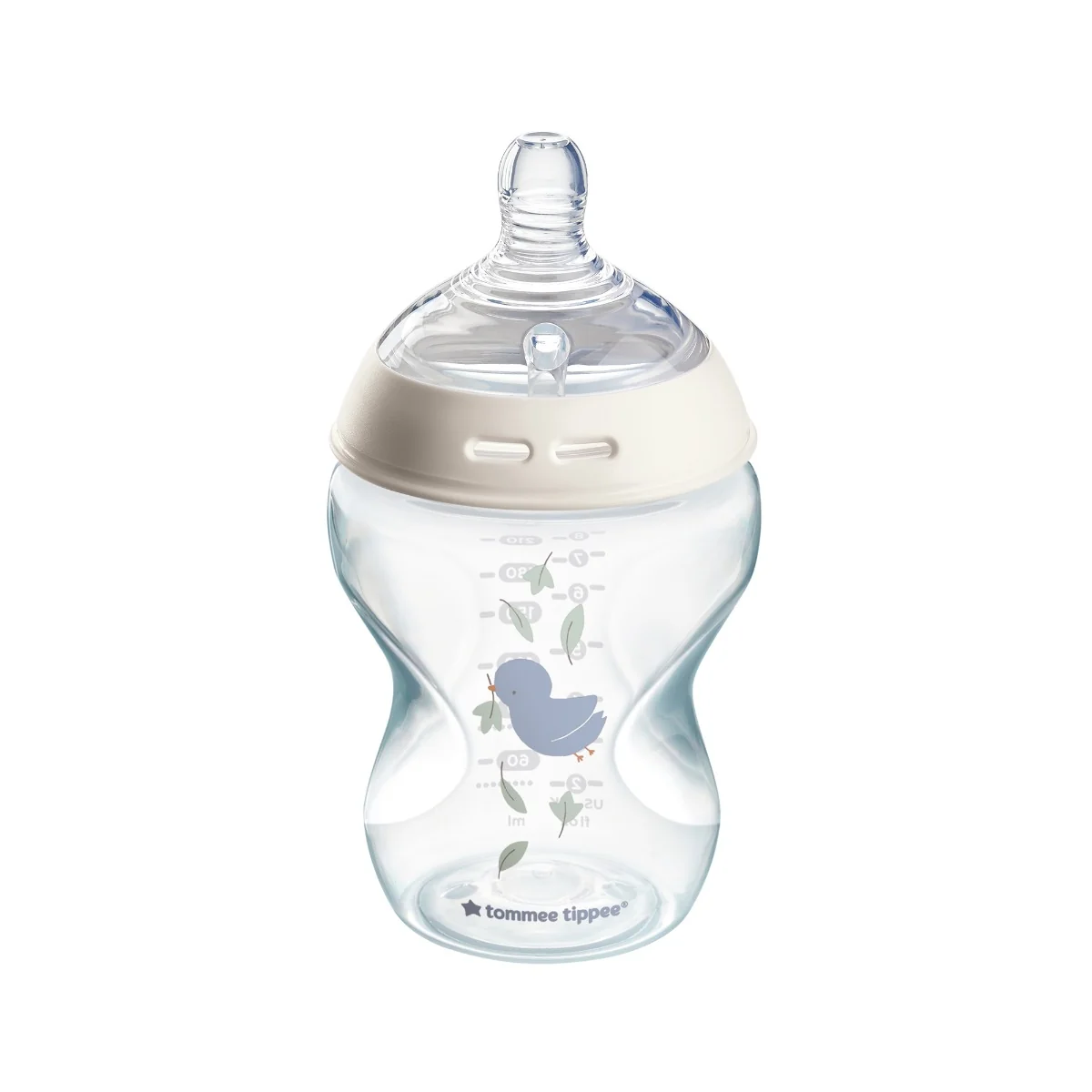 Tommee Tippee Natural Start Samosterilizační Dojčenská Fľaša s ANTI-COLIC cumlíkom Pomalý Prietok 260 ml 0m+, Vtáčik 1×1 ks, dojčenská fľaša