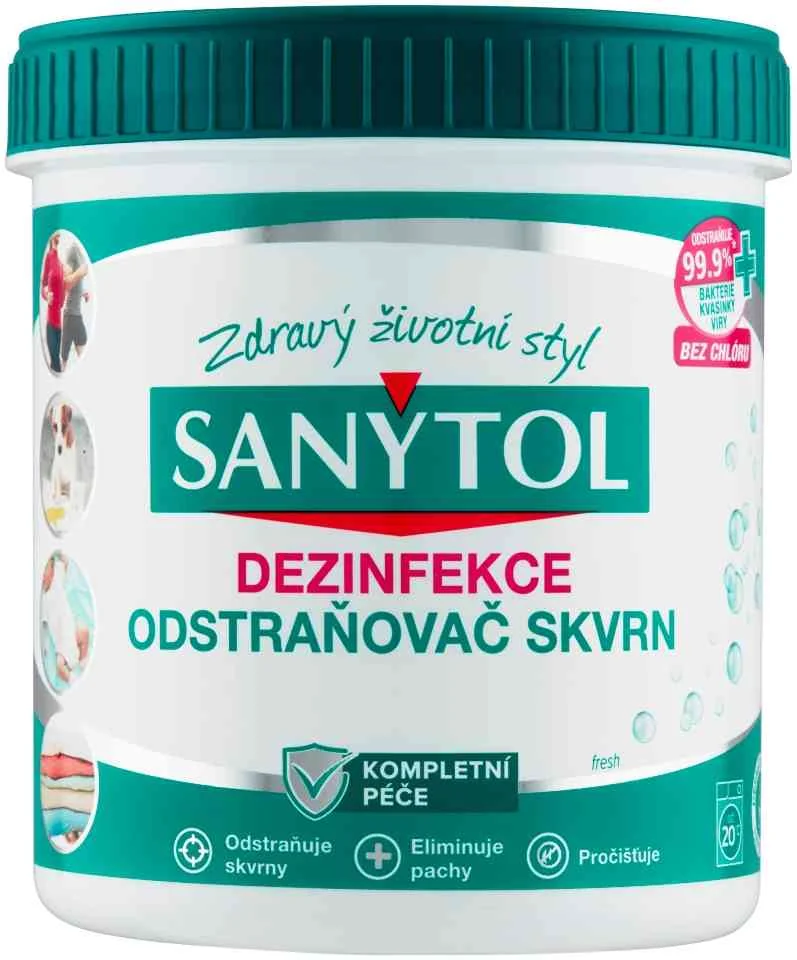 SANYTOL DEZINFEKCIA ODSTRAŇOVAČ ŠKVŔN 1×450 g, prášok