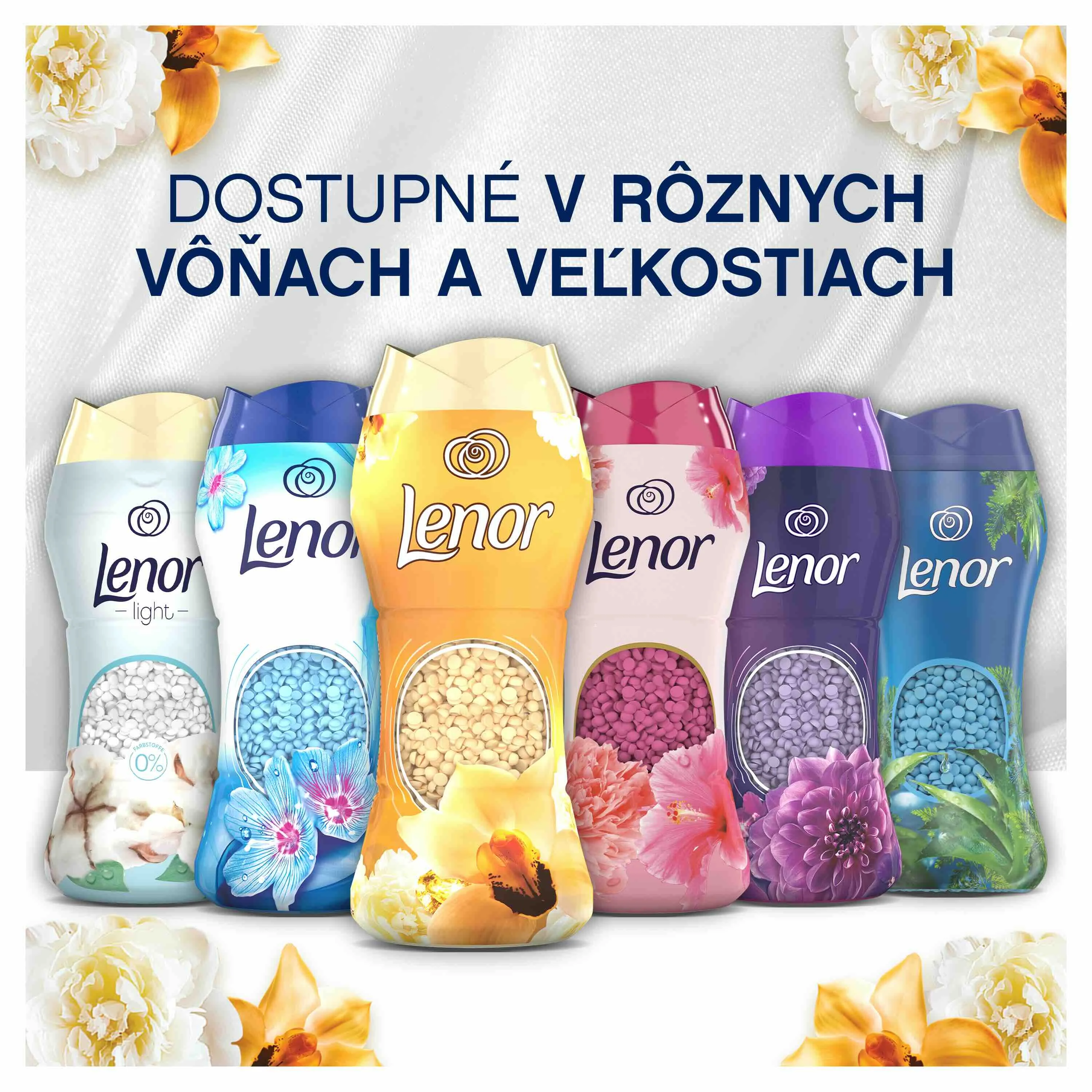 Lenor Beads 2 x 140g Gold orchid 1×140 g, vonné perličky do prania