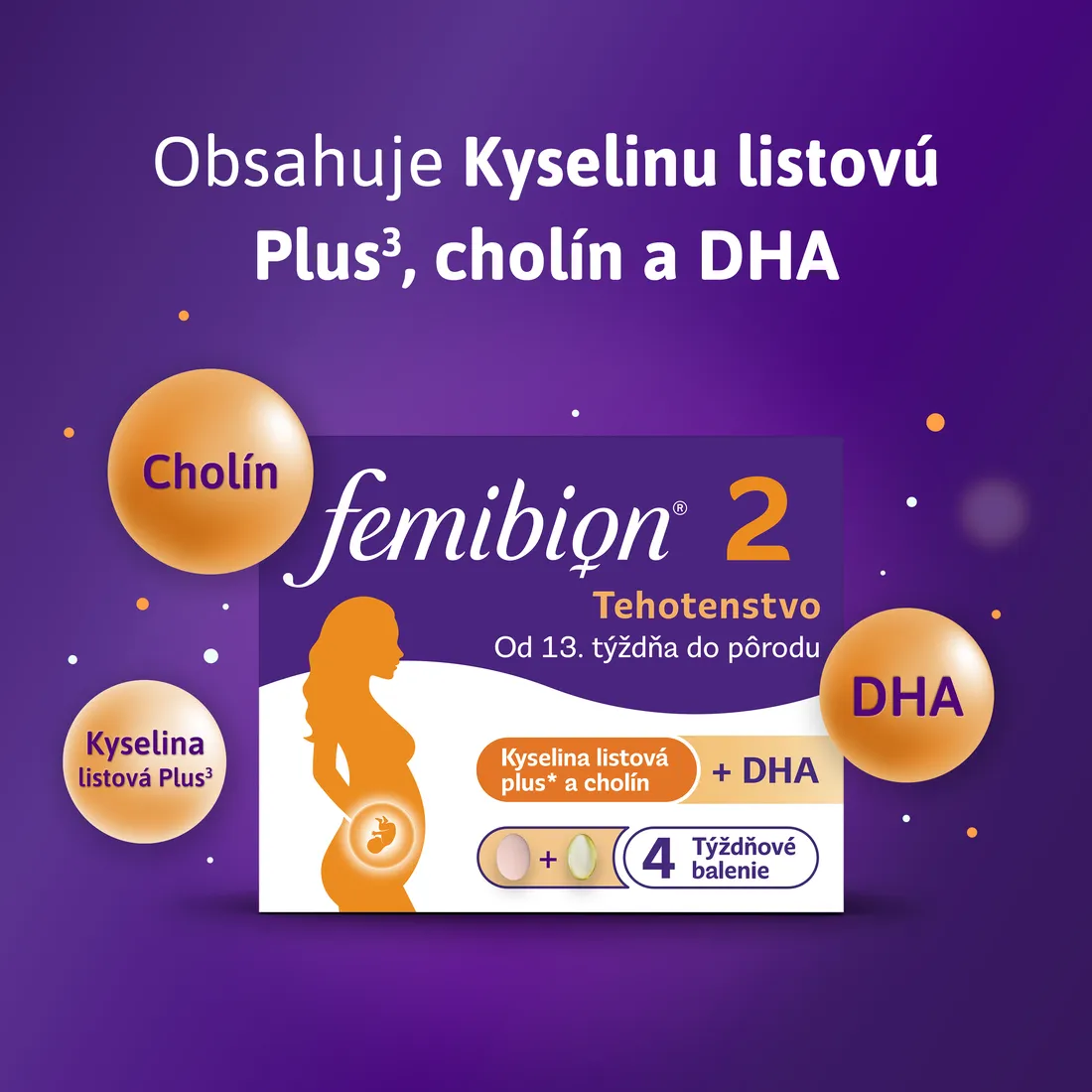 FEMIBION 2 Tehotenstvo, 28 tbl + 28 cps 1×28 tbl + 28 cps, výživový doplnok