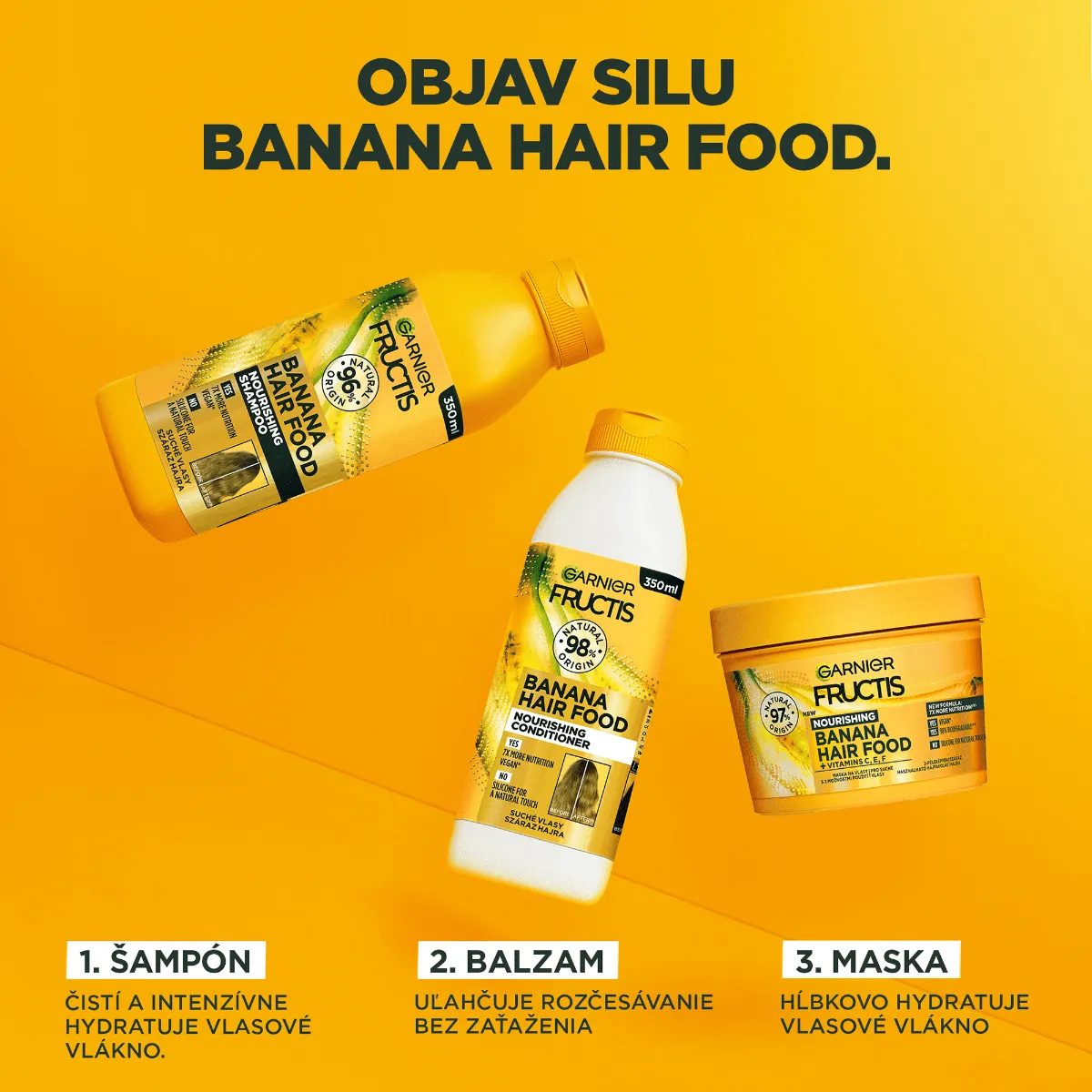 Garnier Fructis Hair Food Banana balzam 1×350 ml