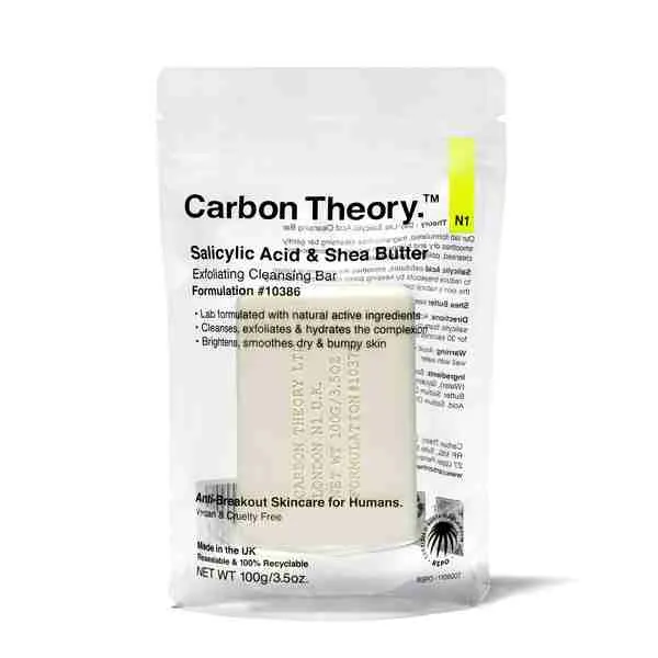 Carbon Theory, Salicylic Acid Exfoliating Cleansing Bar, mýdlo 100 g , tuhé mydlo