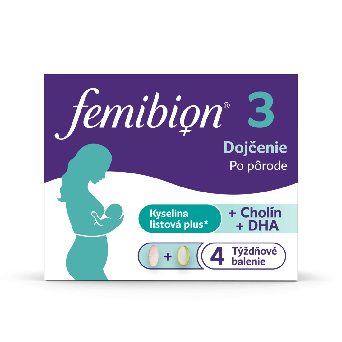 FEMIBION 3 Dojčenie, 28 tbl + 28 cps 1×28 tbl + 28 cps, výživový doplnok