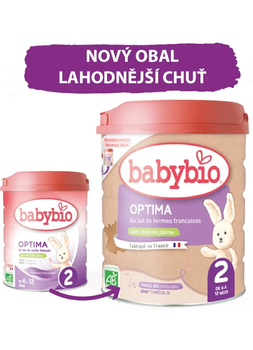 BABYBIO OPTIMA 2 dojčenské bio mlieko (800 g) 1×800 g