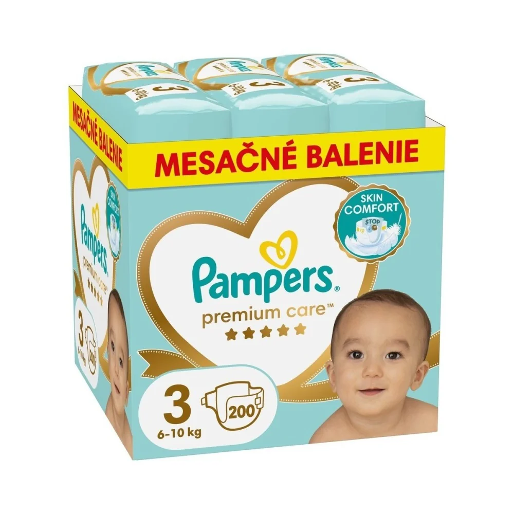 Pampers Premium MBP S3 200ks (6-10kg) 1×200 ks plienky