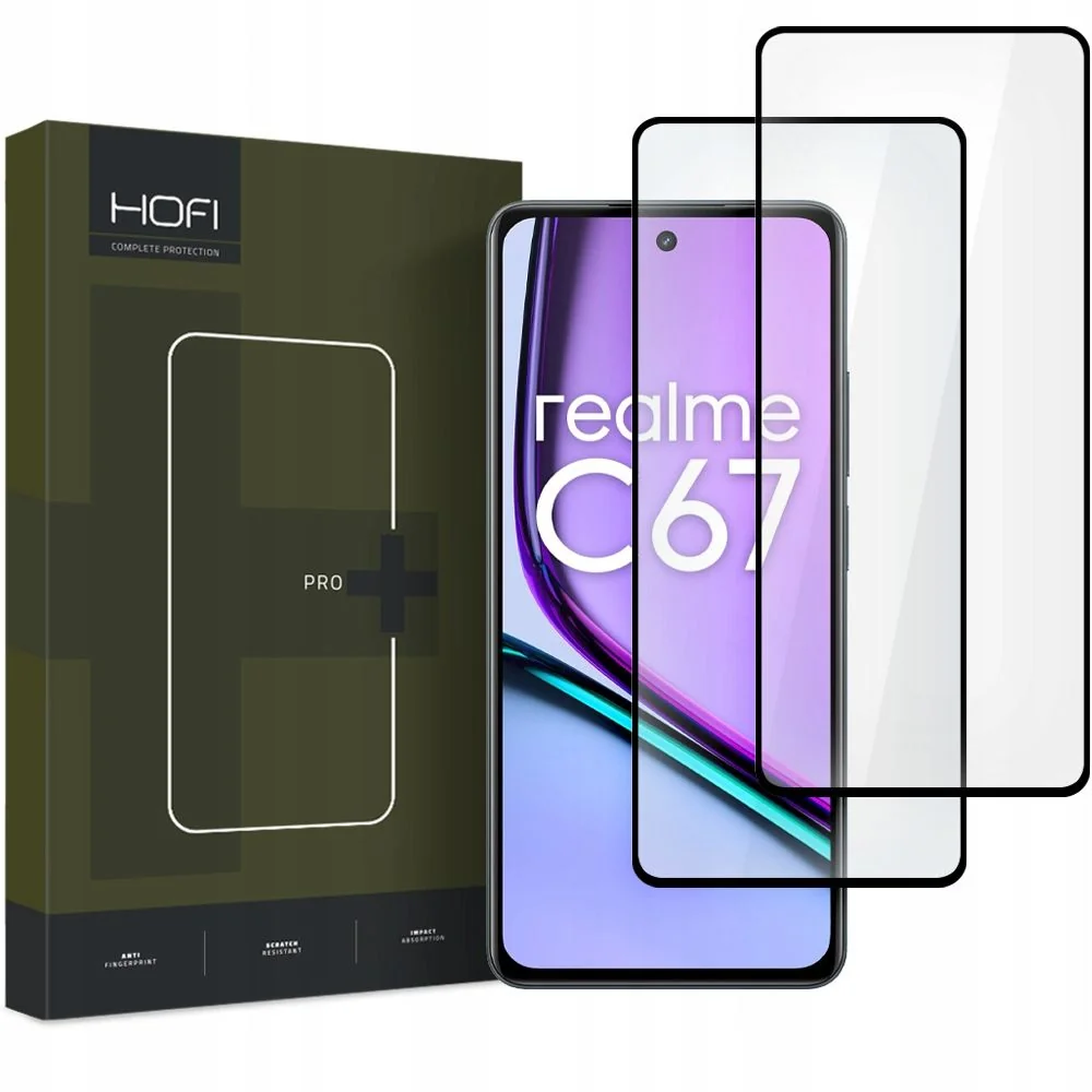 HOFI Glass Pro Full Screen 2x ochranné sklo na Realme C67 4G, čierne 