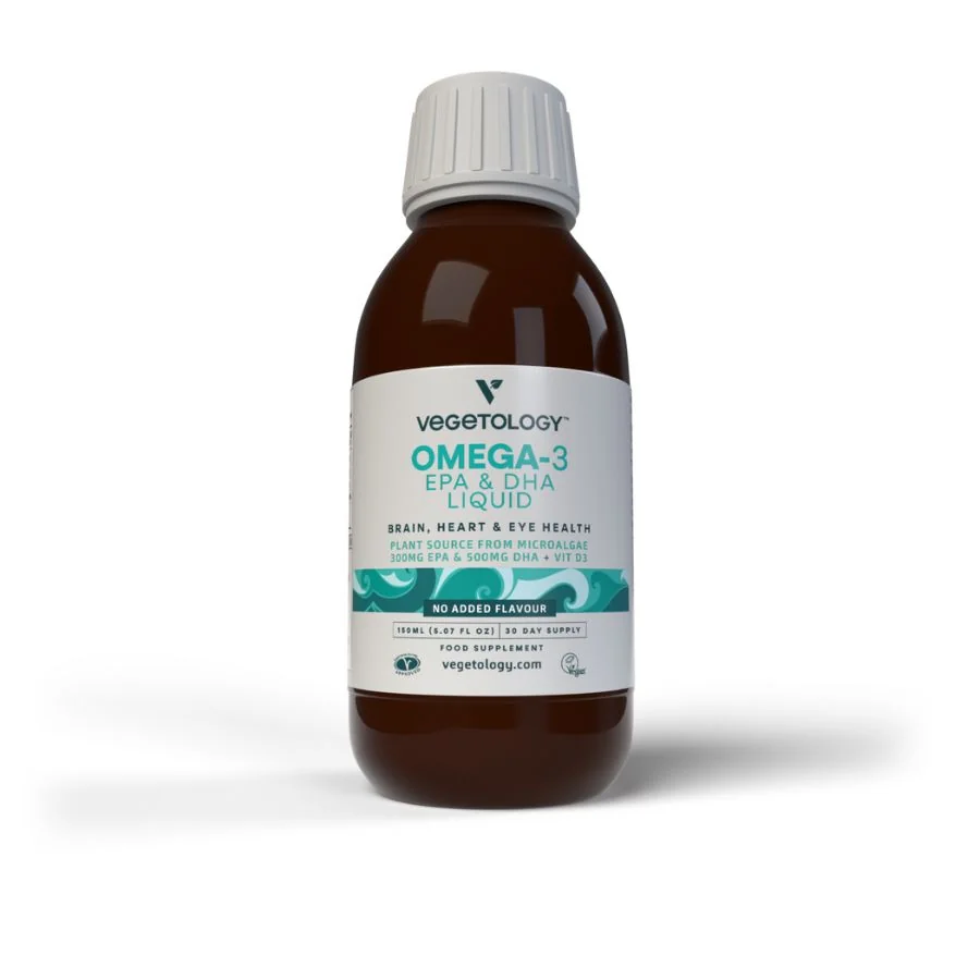 Vegetology Opti-3, Omega-3 EPA a DHA s vitamínom D3, tekuté 150 ml, bez príchute