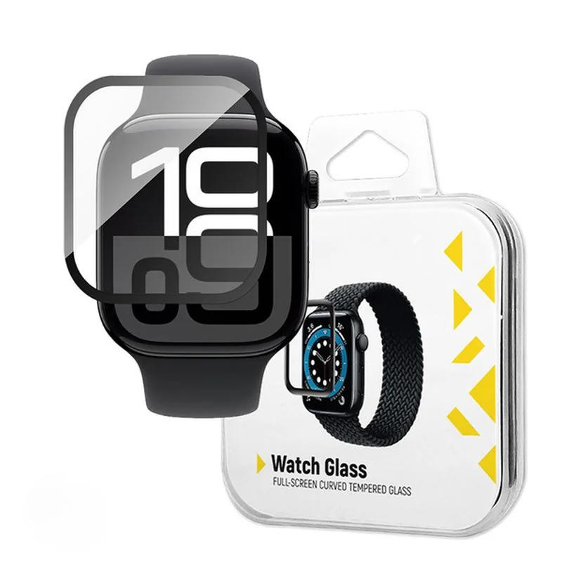 MG Watch Full Glue 2x ochranné sklo na Apple Watch 10 46mm, čierne