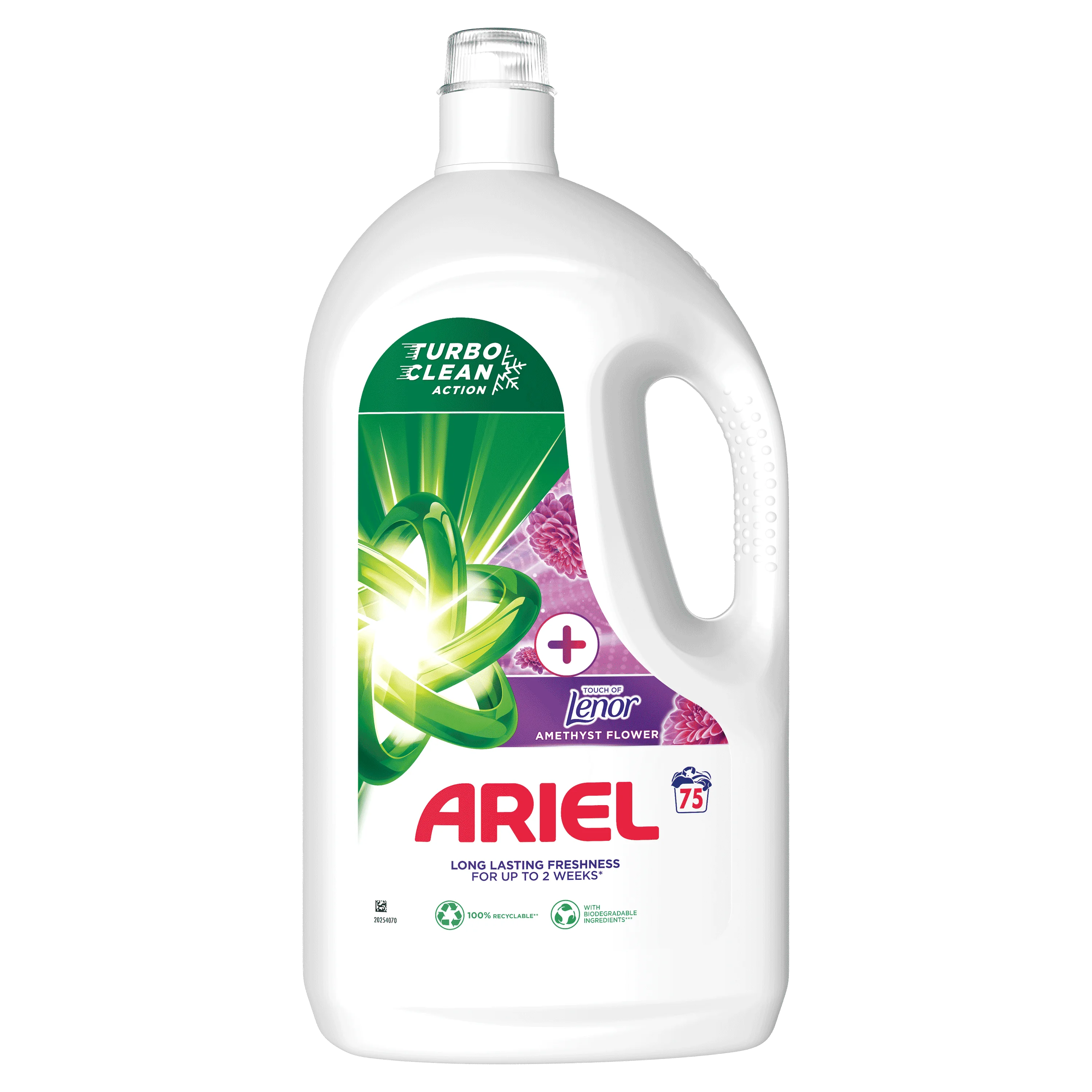 ARIEL TOUCH OF LENOR AMETHYST FLOWER GEL 3.75L/75PD 1×3750 ml, prací gél