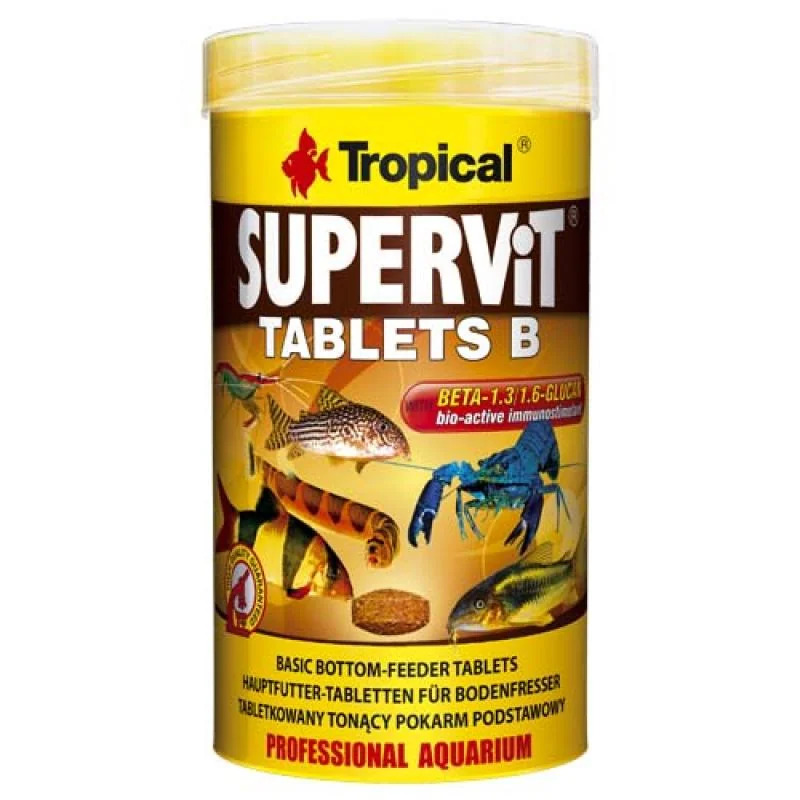 TROPICAL Supervit Tablets B 250ml/150g 830ks krmivo pre ryby dna