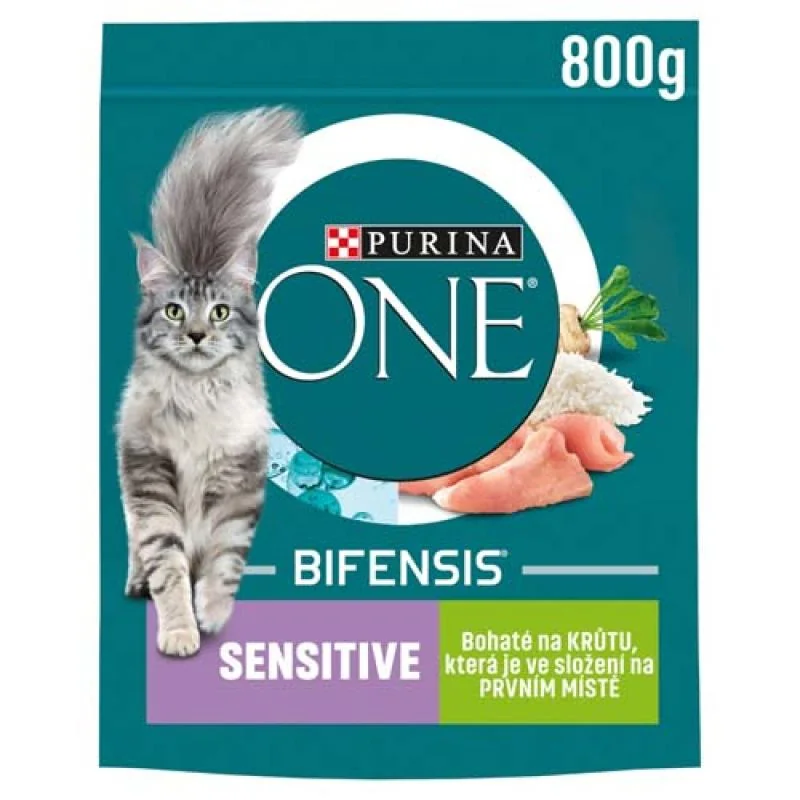 PURINA ONE 800g Sensitive s morčacím a ryžou