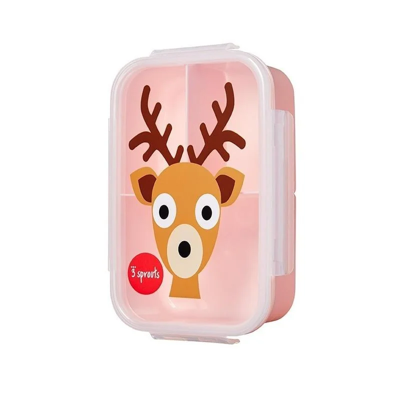 3 SPROUTS - Krabička na jedlo Bento Deer Pink 