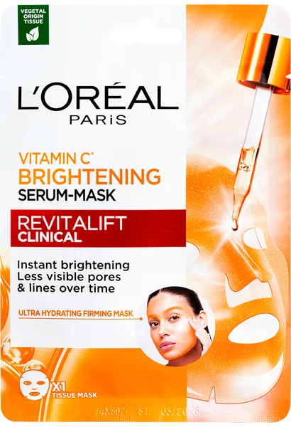 L'Oréal Paris Revitalift Clinical rozjasňujúca pleťová maska s vitamínom C 1×26 g, pleťová maska