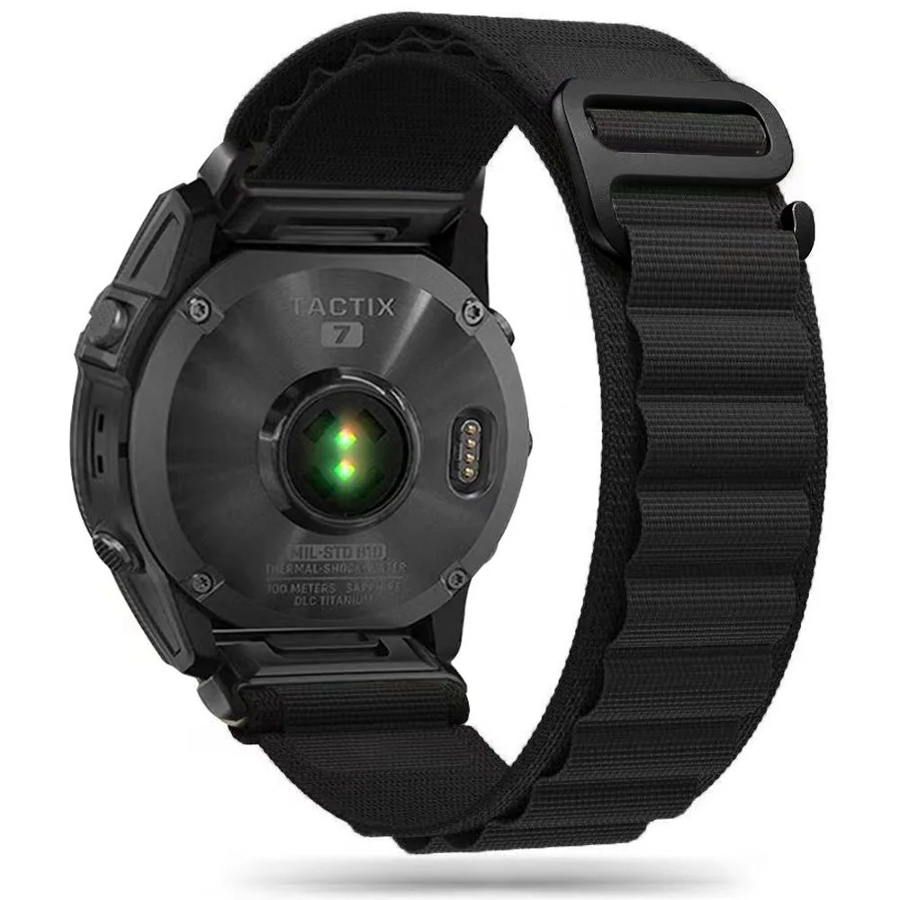 Tech-Protect Nylon remienok na Garmin Fenix 5 / 6 / 6 Pro / 7 / 8 47mm / E, black