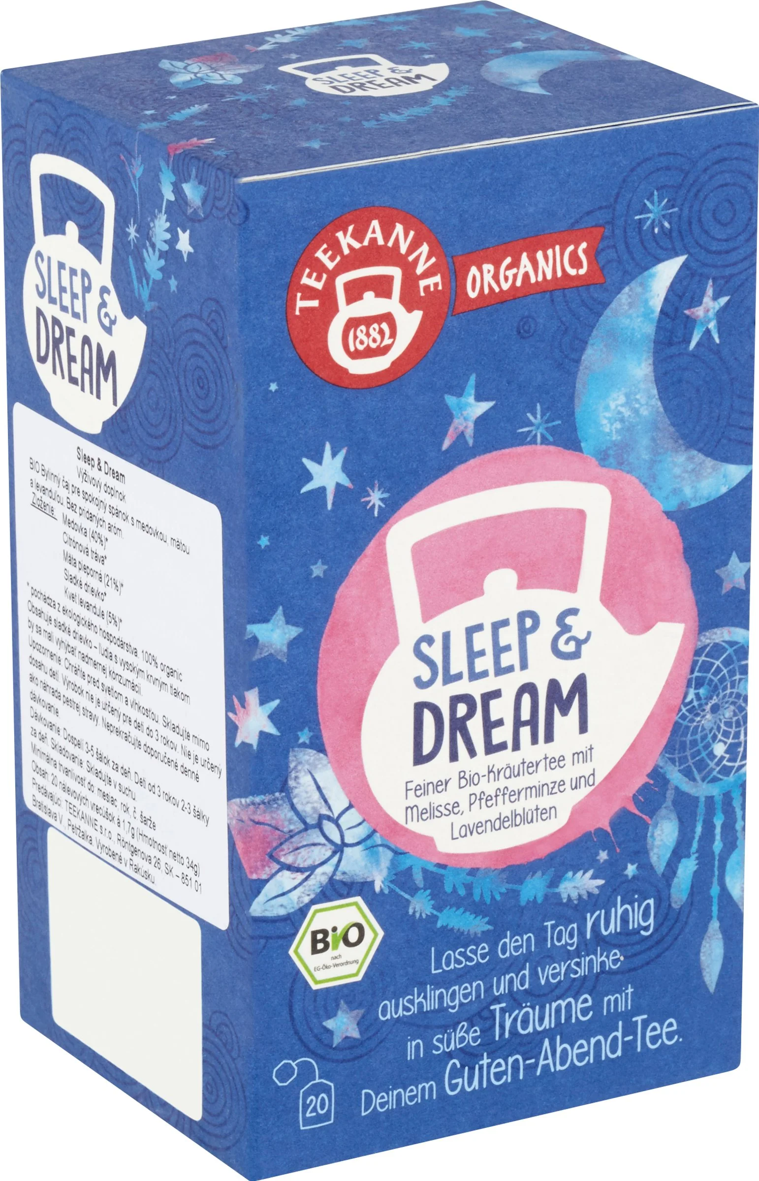 TEEKANNE BIO Sleep & Dream 1×34 g, bylinný čaj