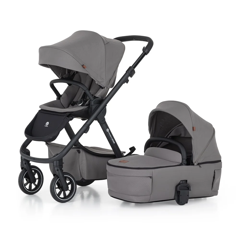 PETITE&MARS Kočík kombinovaný ICON 2v1 Dove Grey LITE RWS 1×1 ks, kombinovaný kočík