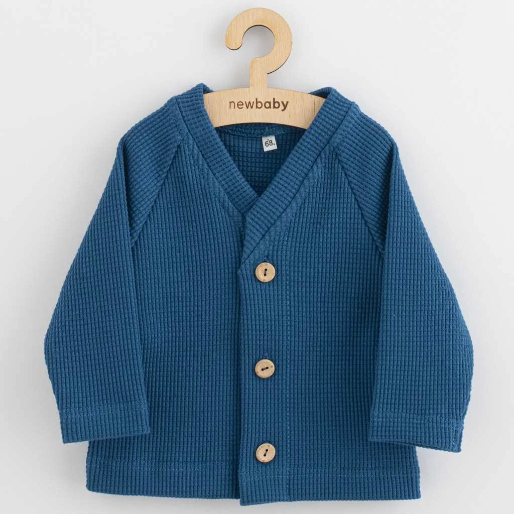 Dojčenský kabátik na gombíky New Baby Luxury clothing Oliver modrý 80 (9-12m), 20C54989