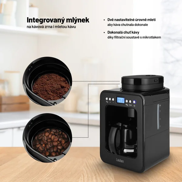 Lauben Grind&Drip Coffee Maker 600BB 1×1 ks, prekvapkávač na kávu