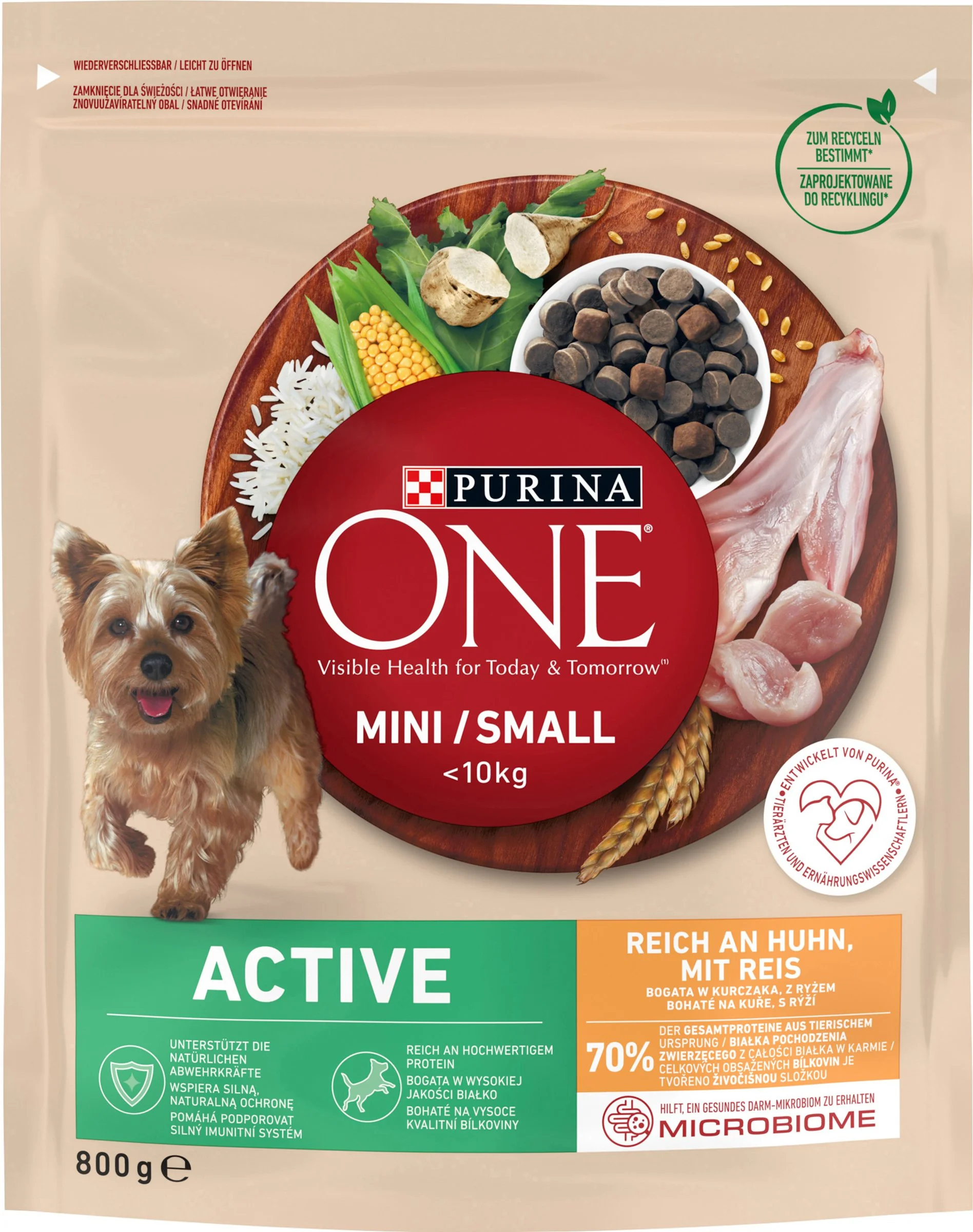 ONE MINI Active Dog 800g s kuraťom