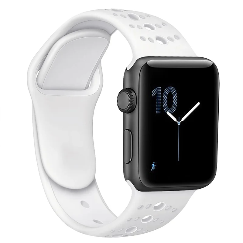 BStrap Silicone Sport remienok na Apple Watch 42/44/45mm White