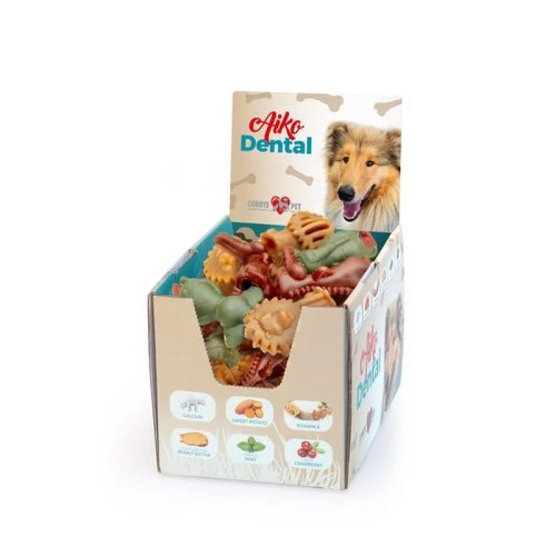 COBBYS PET AIKO Dental Little Zoo 6-7cm/25g 1ks lev, slon a krokodíl 