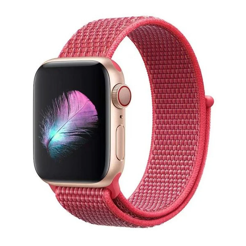 BStrap Nylon remienok na Apple Watch 38/40/41mm, Pink