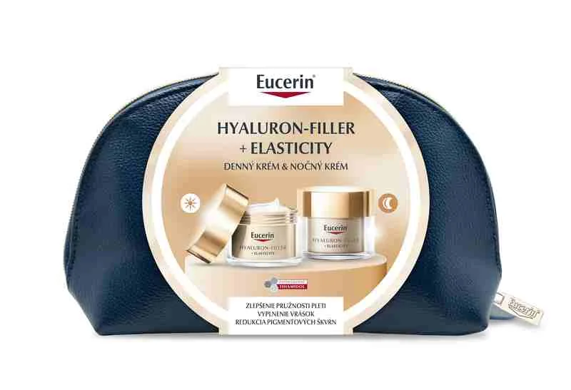 Eucerin Vianočná taštička HYALURON-FILLER + ELASTICITY Denný krém + Nočný krém