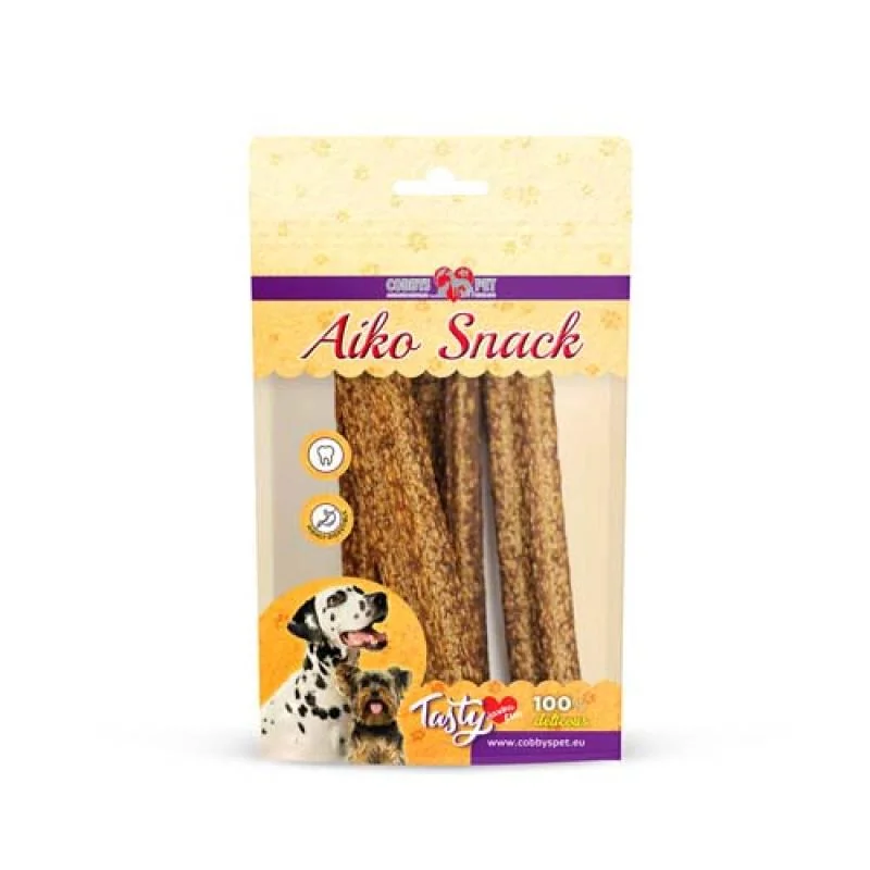 COBBYS PET AIKO SNACK Cruncher Stix 60g pórovité dentálne tyčinky 