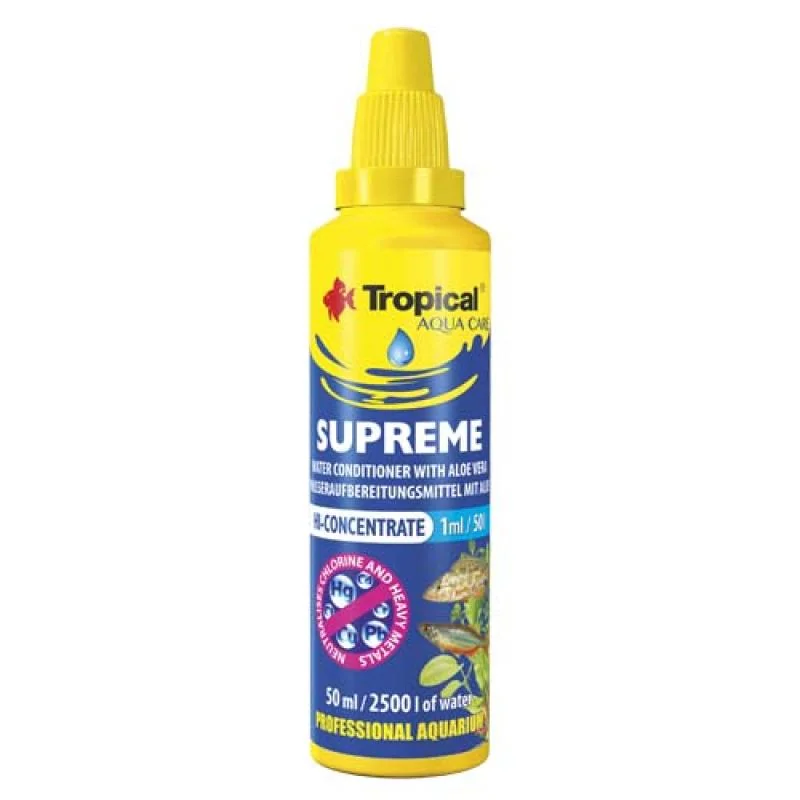 TROPICAL Supreme 50ml prípravok na úpravu vody s aloe na 2.500l vody