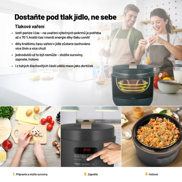 Lauben Electric Pressure Cooker 5000AT 1×1 ks, tlakový hrniec