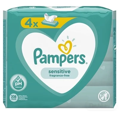 Pampers Wipes 208ks (4x52) Sensitive