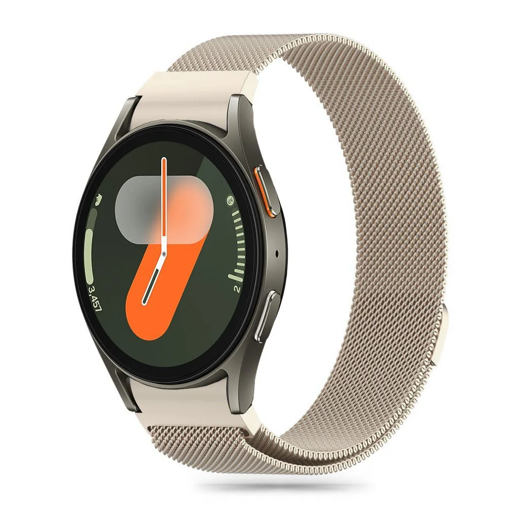 Tech-Protect Milanese remienok na Samsung Galaxy Watch 4 / 5 / 5 Pro / 6 / 7 / FE, starlight