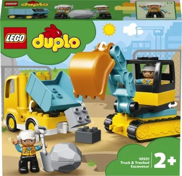 LEGO® DUPLO 10931 Nákladiak a pásový bager 1×1 ks, lego stavebnica